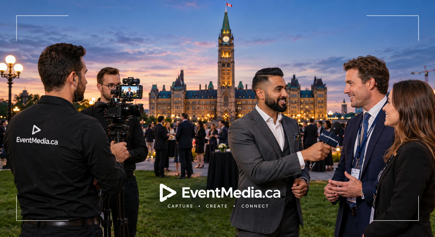 eventmedia.ca Is this the same as traditional wedding videography? No. Traditional videography focuses on cinematic visuals of the ceremony and reception decor. Event Media focuses on the people—capturing voice, personality, humor, and heartfelt stories through structur